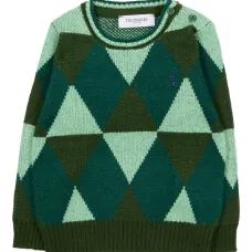 Джемпер с круглым вырезом и узором «аргайл»