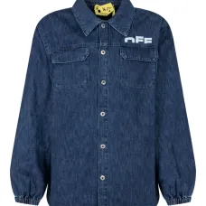 Джинсовая рубашка с логотипом