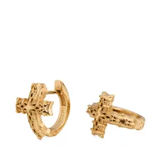 Серьги-кольца с крестом Notre-Dame