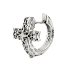 Серьги-кольца с крестом Notre-Dame