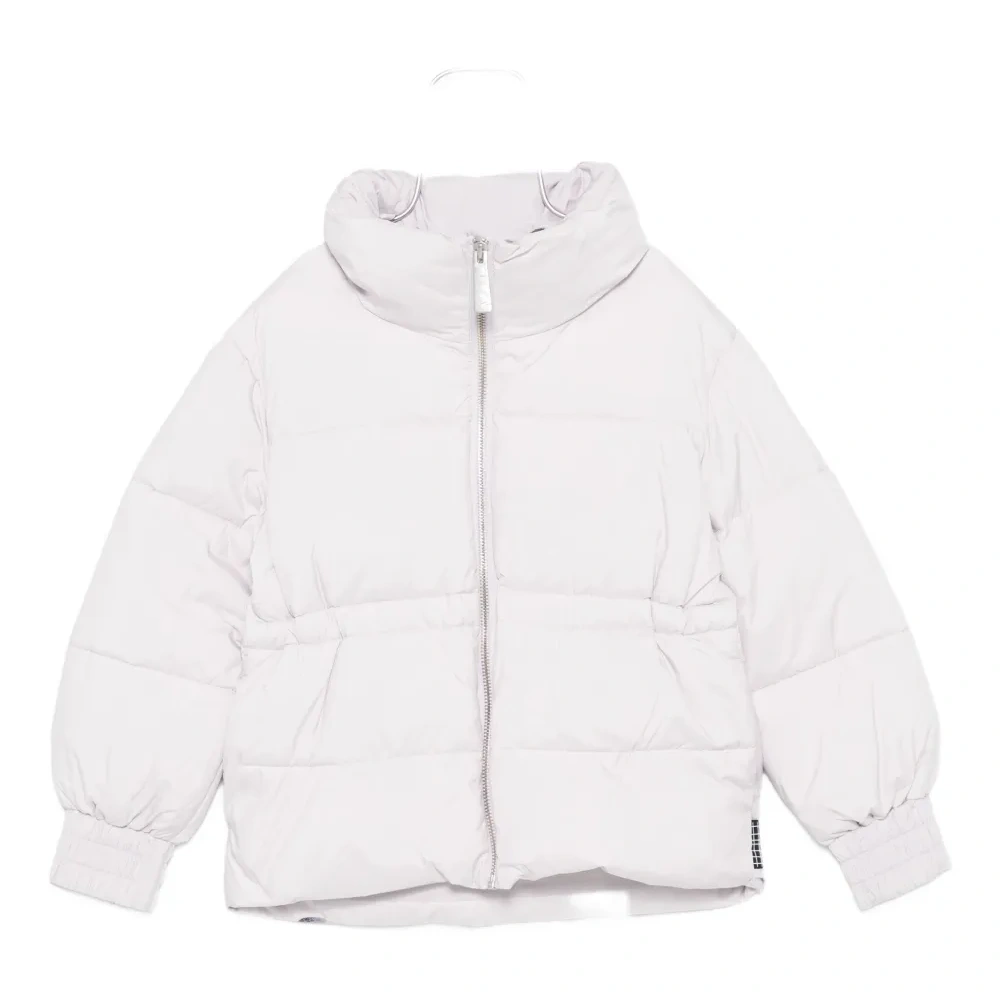 Пуховик с принтом лошадей