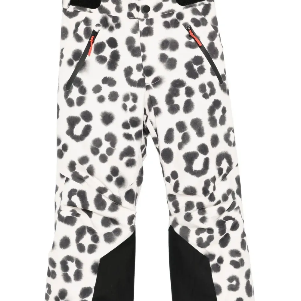 Брюки на молнии с леопардовым принтом