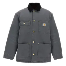 Куртка с вельветовым воротником и накладными карманами