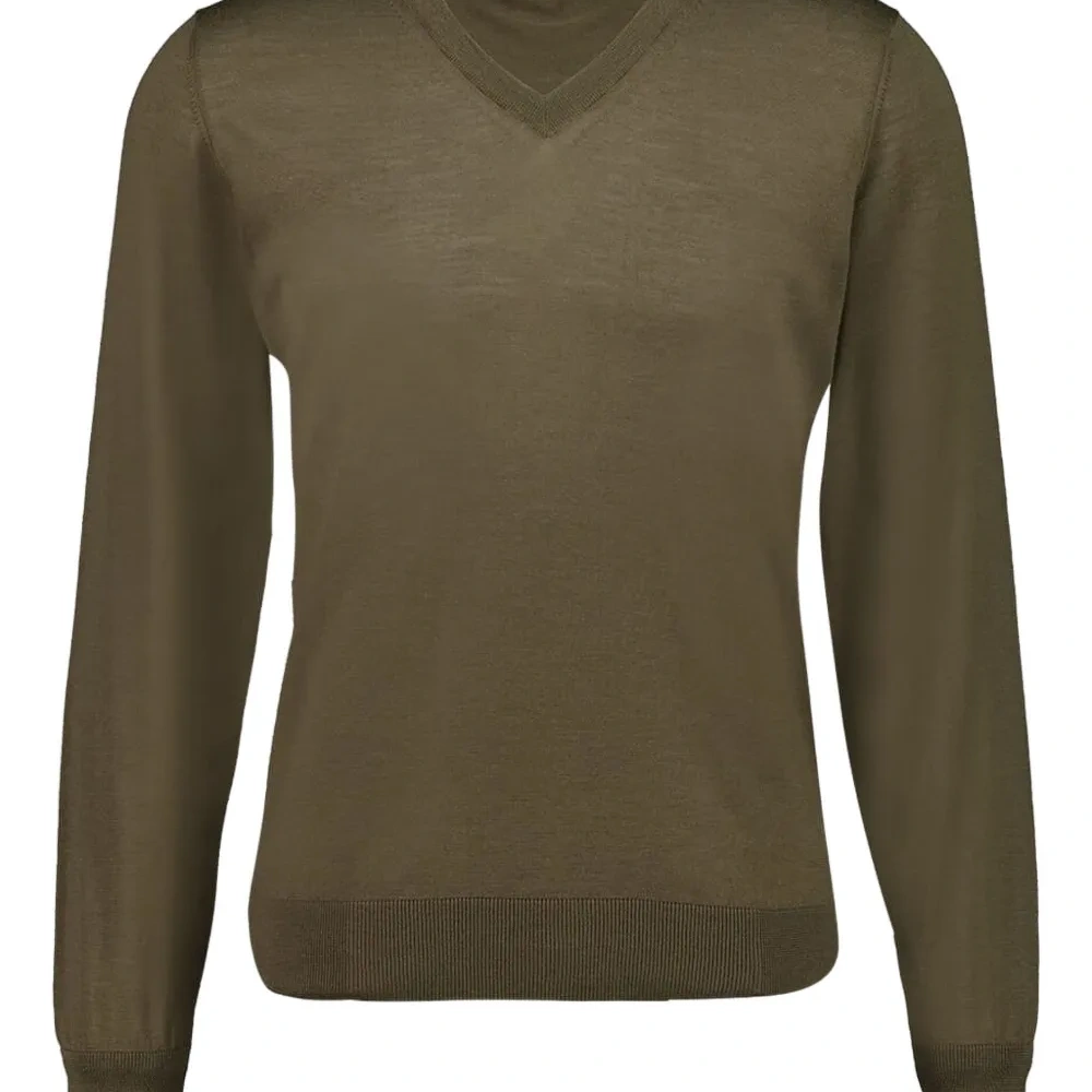 Джемпер с V-образным вырезом и длинными рукавами