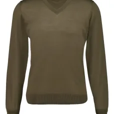 Джемпер с V-образным вырезом и длинными рукавами