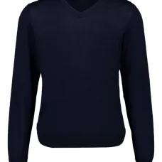 Джемпер с V-образным вырезом и длинными рукавами