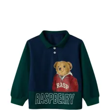 Поло с принтом медведя