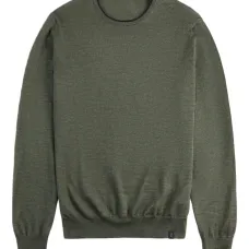 Свитер с круглым вырезом и налокотниками