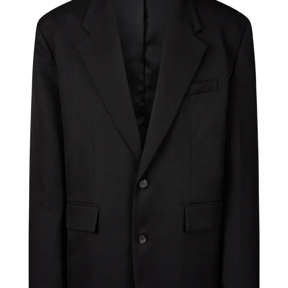 Полосатый однобортный пиджак