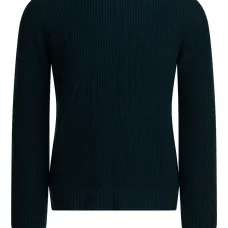 Рифлёный свитер с круглым вырезом