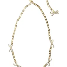 Ожерелье с кристальными бантами