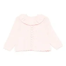 Свитер с оборчатым воротником