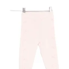 Вязаные брюки с цветочным декором