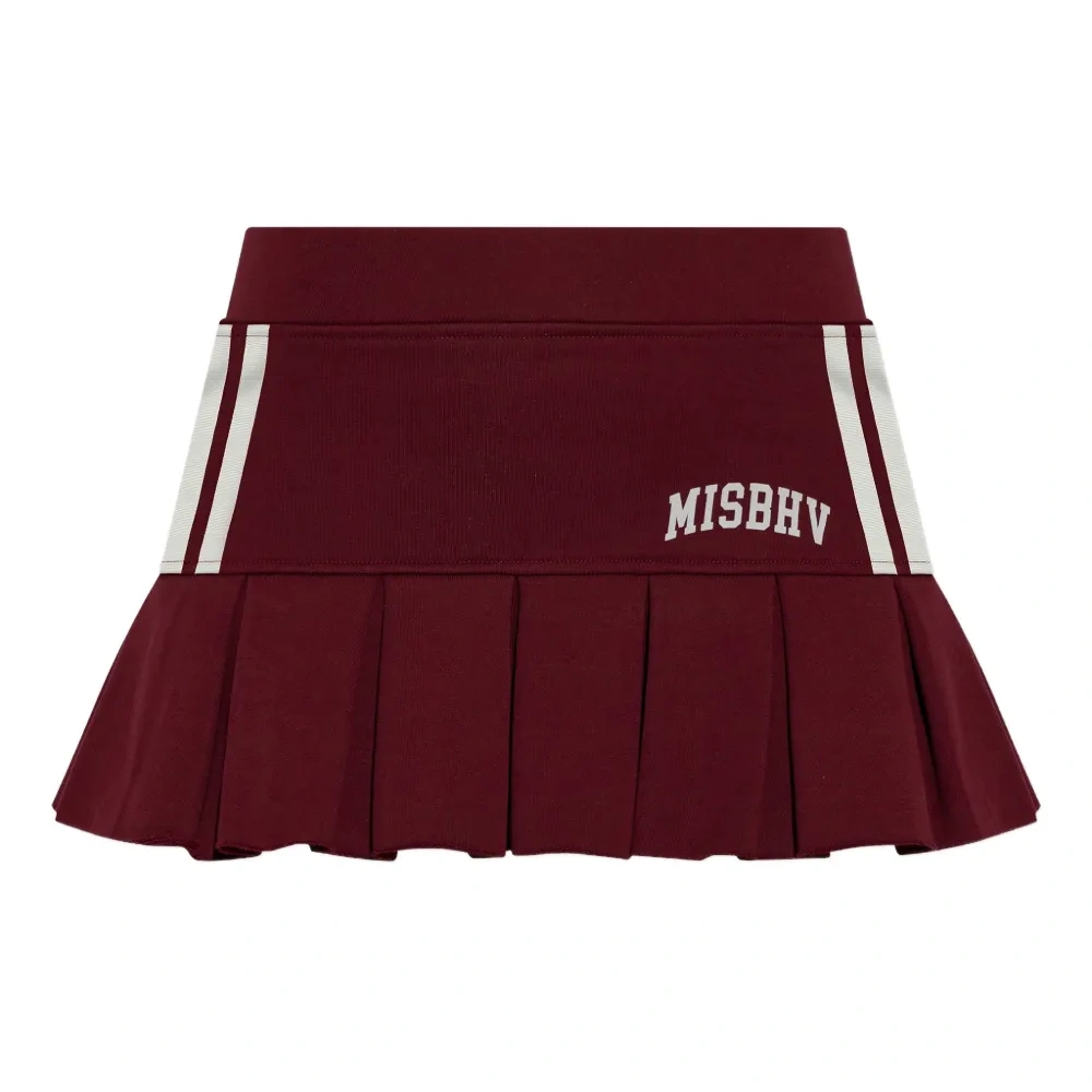 Плиссированная мини-юбка в полоску