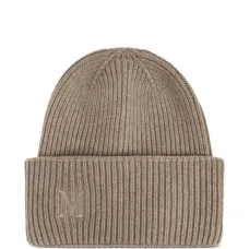 Шапка бини Mmretina в рубчик с вышивкой