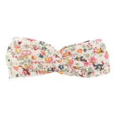 Повязка на голову с цветочным принтом и перекрученным узлом