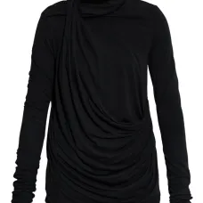 Драпированный топ с длинными рукавами Драпированный топ с длинными рукавами