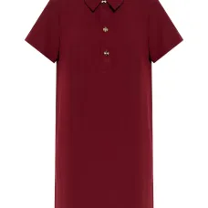 Мини-платье с воротником и пуговицами