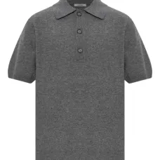 Вязаное поло на пуговицах