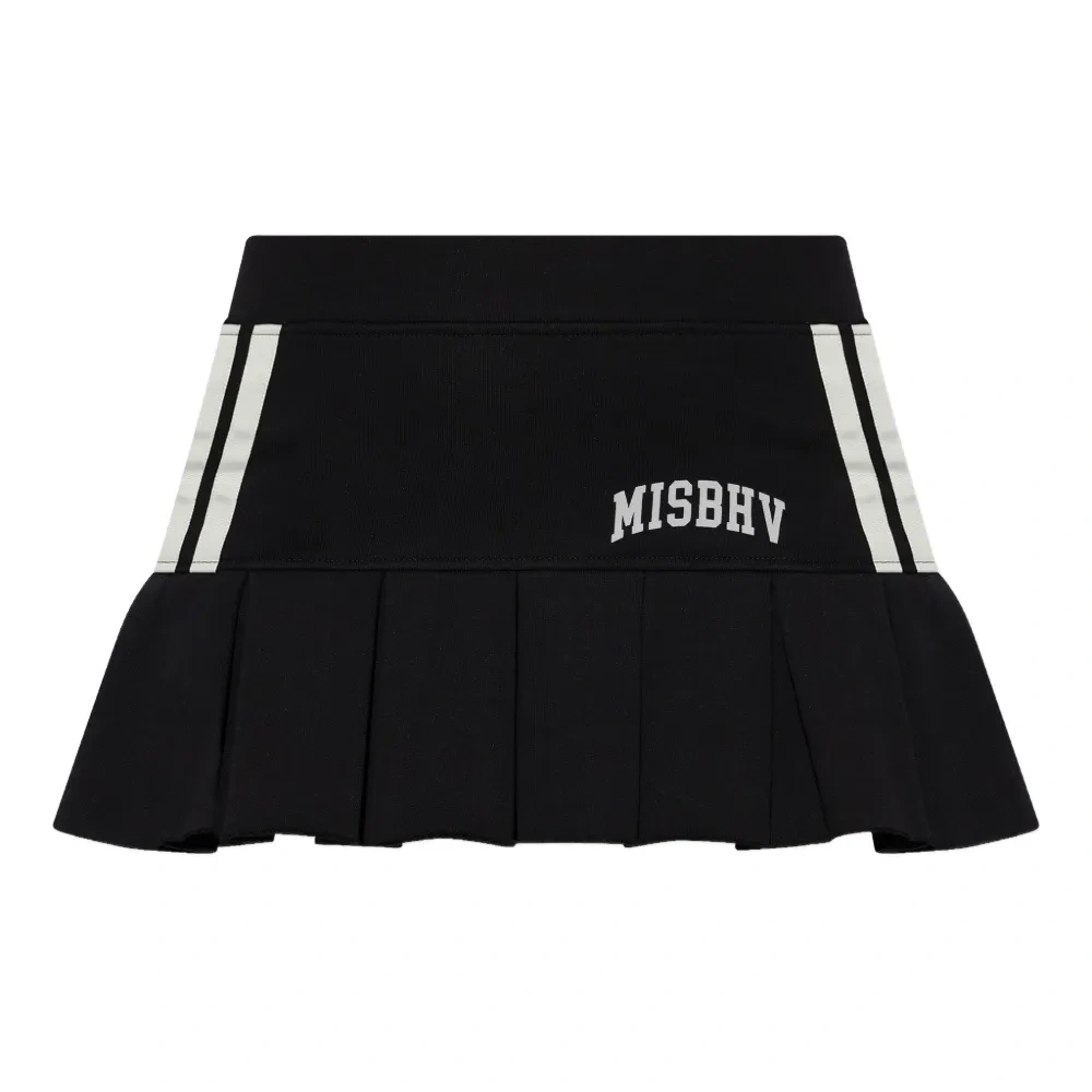 Плиссированная мини-юбка в полоску