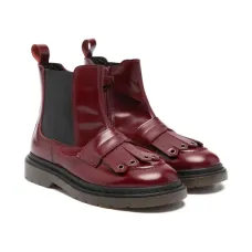 Кожаные сапоги с бахромой