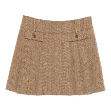 Юбка мини с узором в елочку Юбка мини с узором в елочку