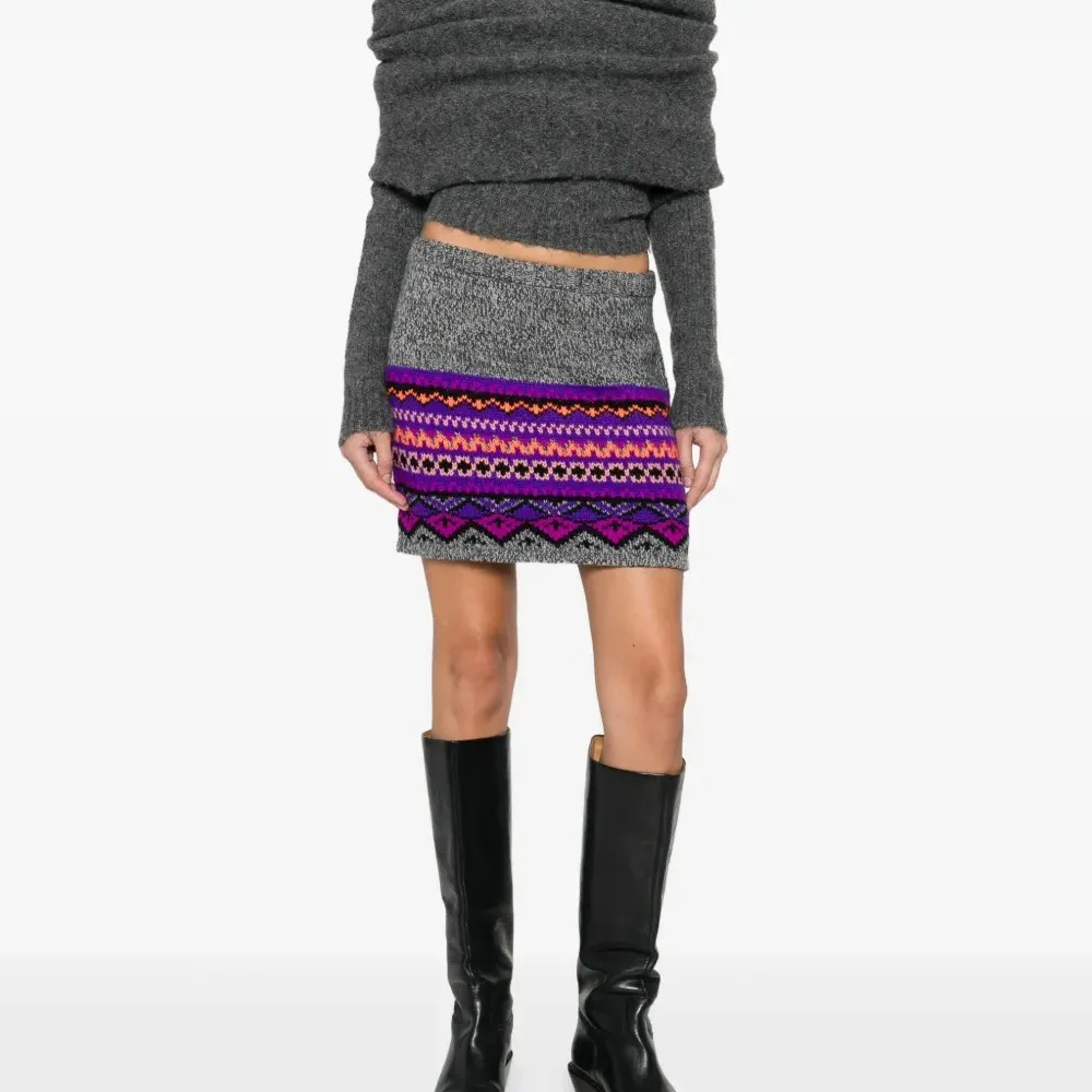 Юбка мини с геометричным узором