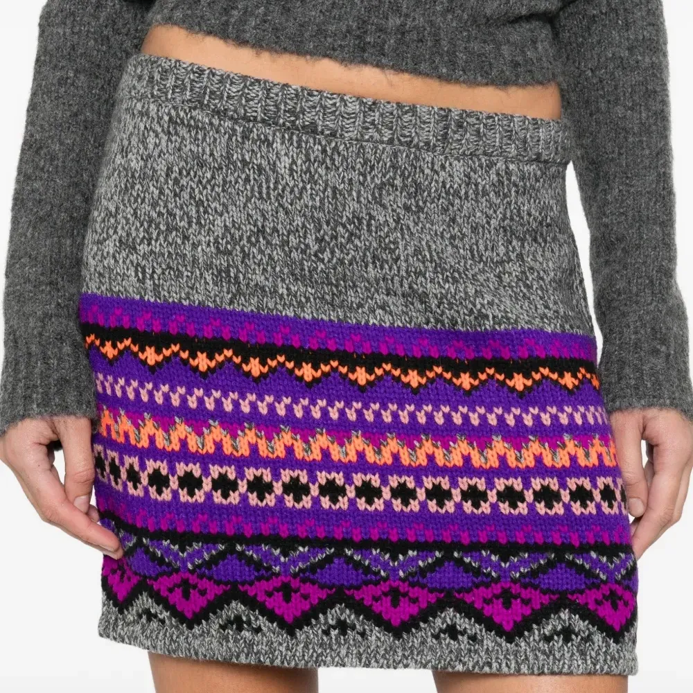 Юбка мини с геометричным узором