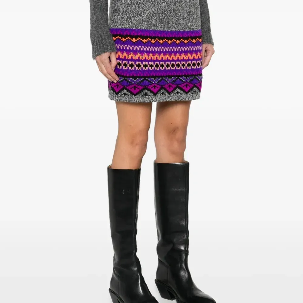 Юбка мини с геометричным узором