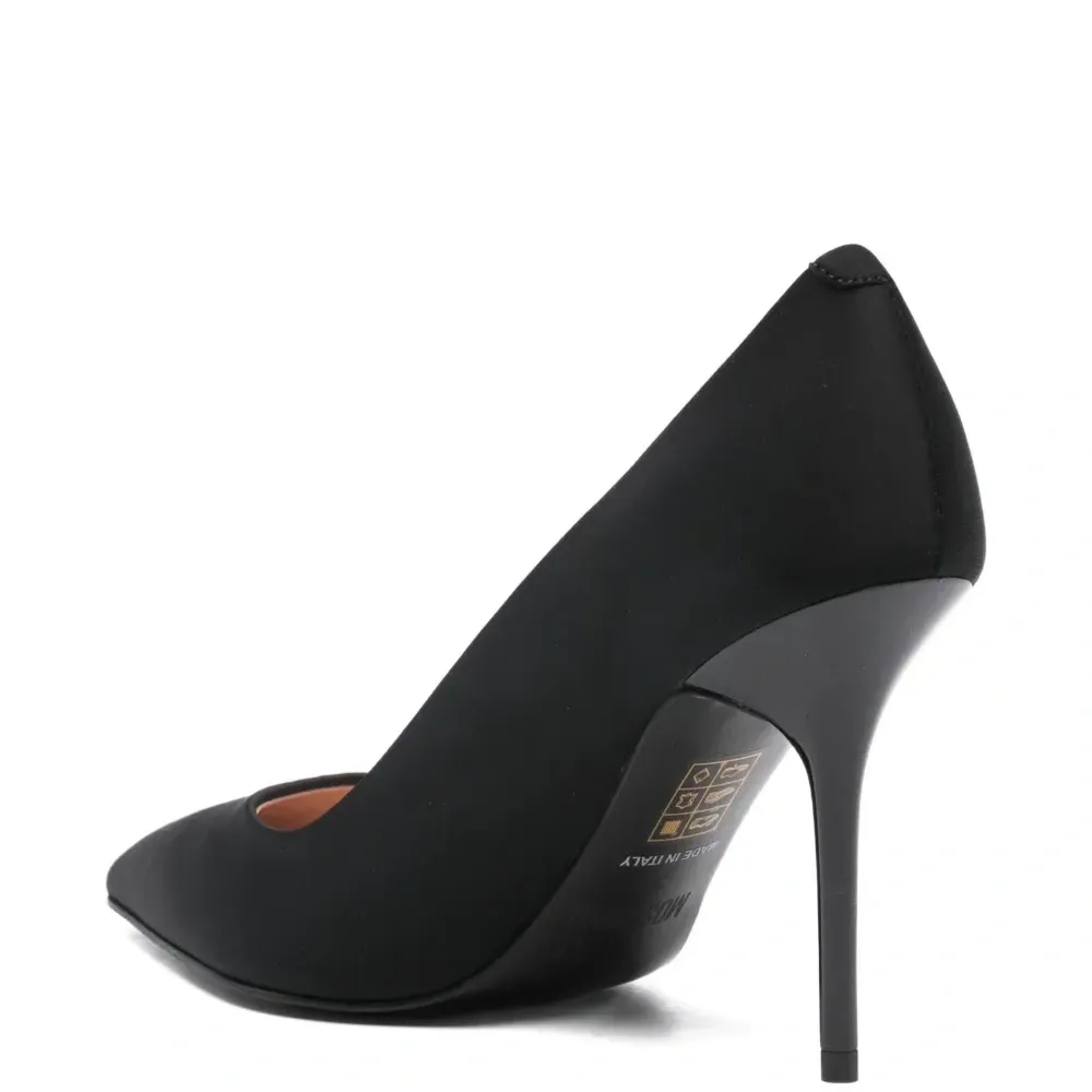 Кожаные туфли-лодочки на каблуке 100 мм