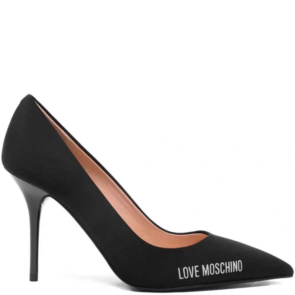 Кожаные туфли-лодочки на каблуке 100 мм