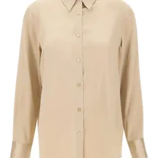 Шелковая рубашка с длинными рукавами