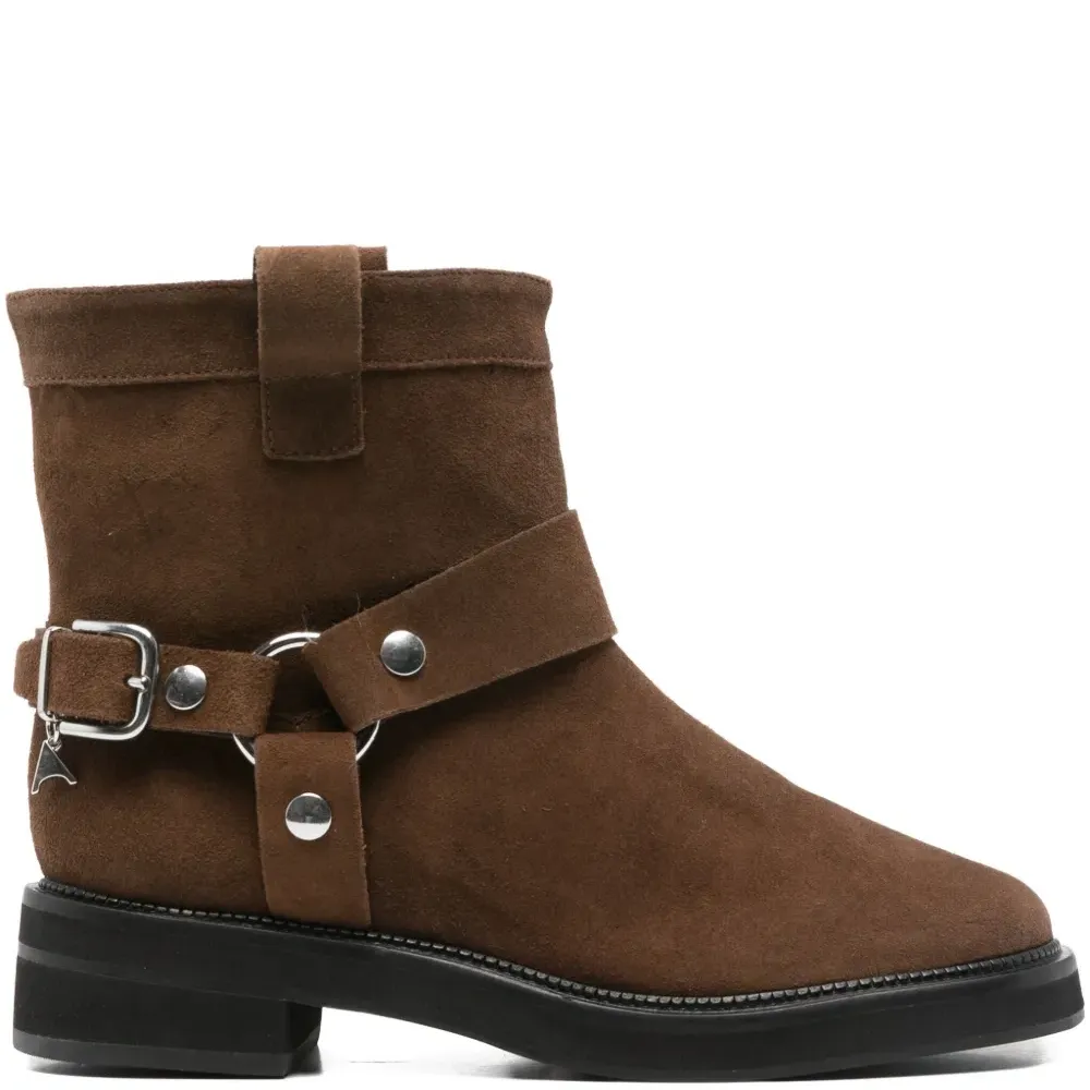 Замшевые ботильоны