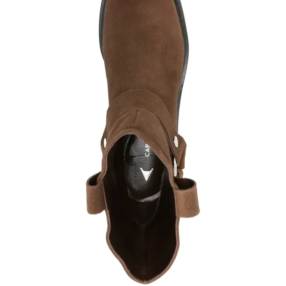 Замшевые ботильоны