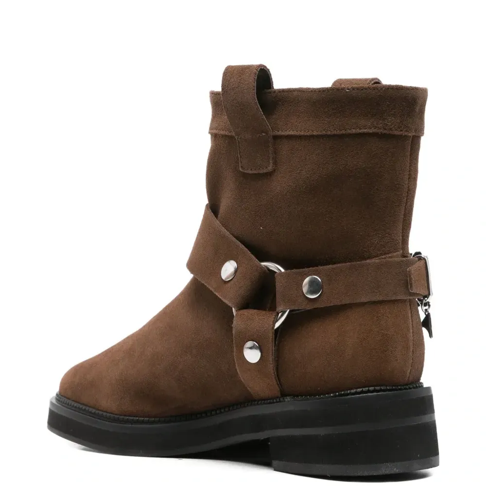 Замшевые ботильоны