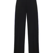 Льняные унисекс пижамные брюки Paros черного цвета