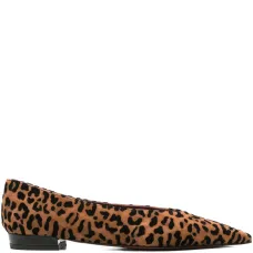 Балетки с заостренным носком и леопардовым принтом