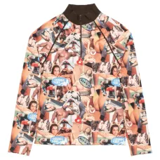 Принтованный топ на молнии Kinky Cardio