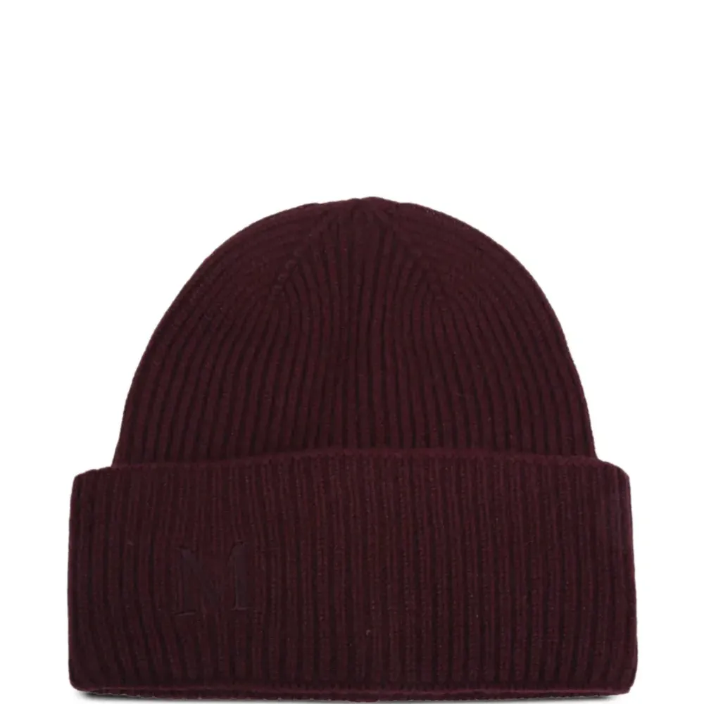 Шапка бини в рубчик с логотипом