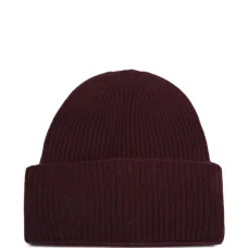 Шапка бини в рубчик с логотипом