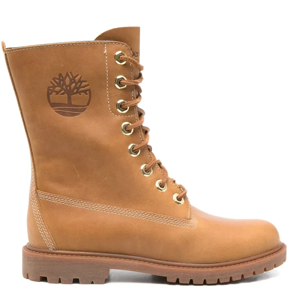 Ботинки на шнуровке с тиснённым логотипом