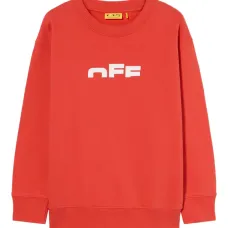 Свитшот с логотипом и круглым вырезом