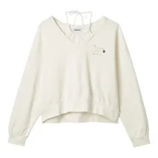 Топ с V-образным вырезом и вышивкой