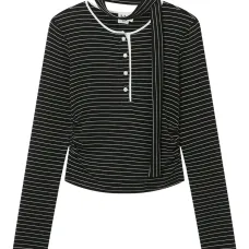 Топ в полоску на пуговицах Топ в полоску на пуговицах