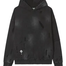 Свитшот с панелями и эффектом состаривания