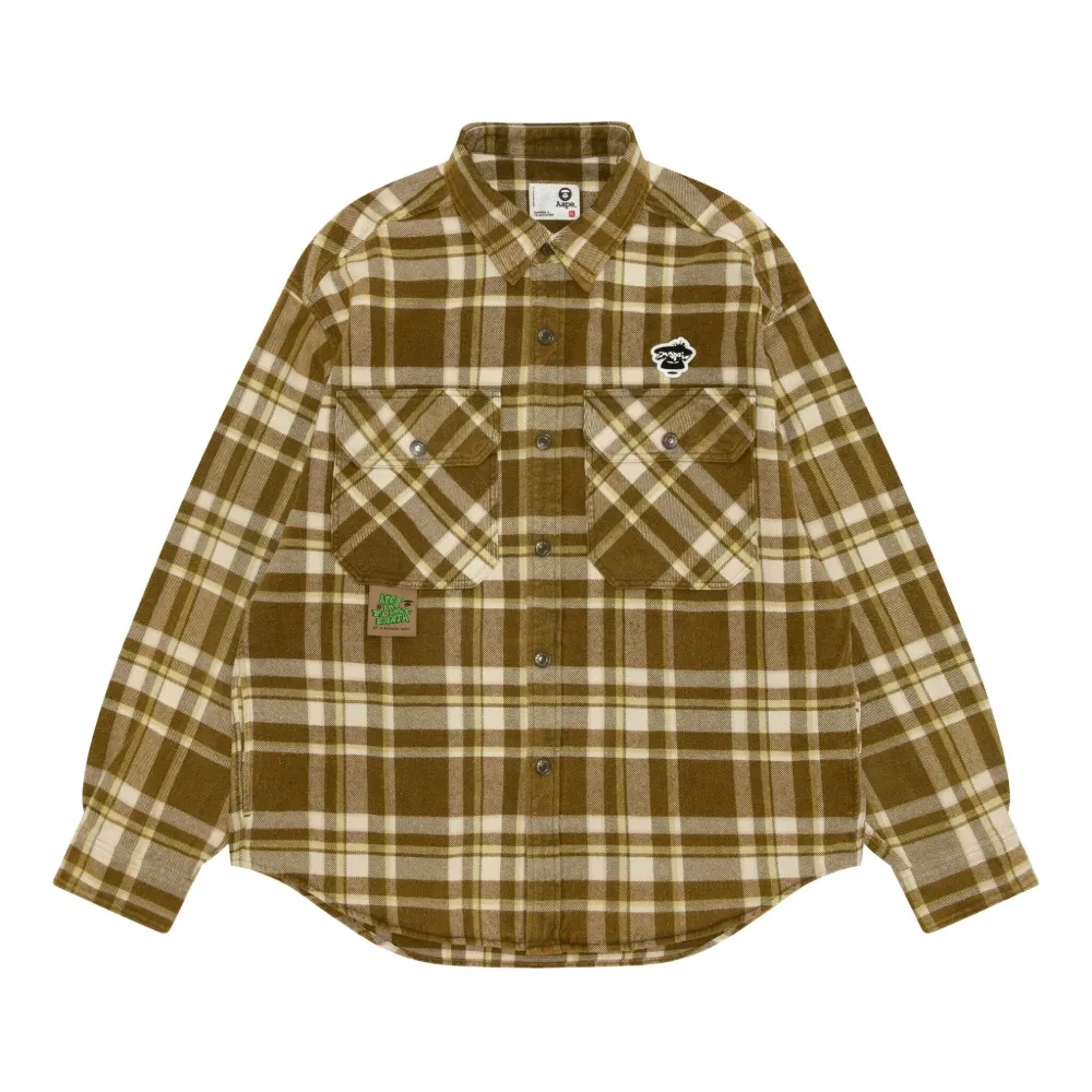 Рубашка в клетку с карманом