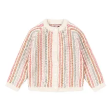 Полосатый кардиган на пуговицах