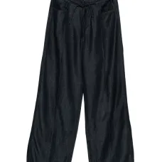 Джинсы свободного кроя из денима на кулиске