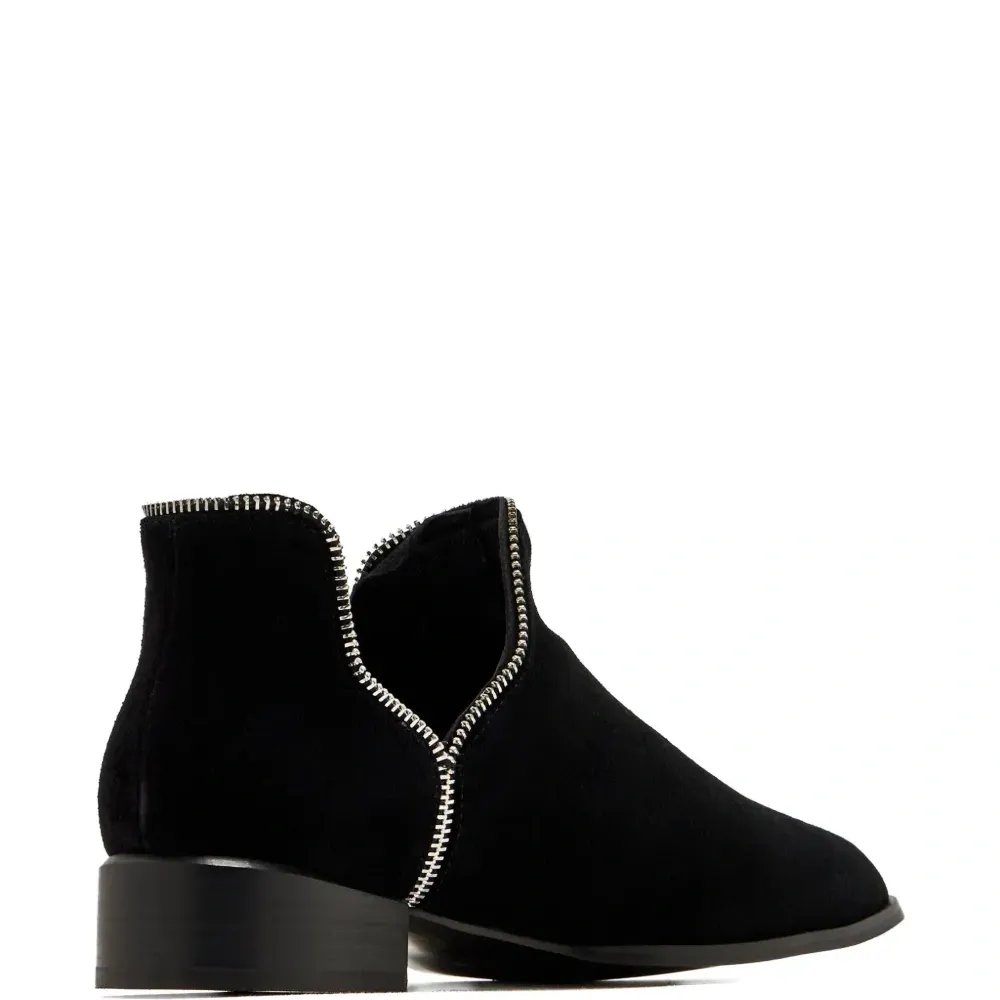 Замшевые ботинки с молнией