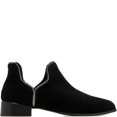 Замшевые ботинки с молнией